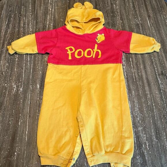 Vintage Kid's Winnie the Pooh Hooded Onesie, 18-24 Months